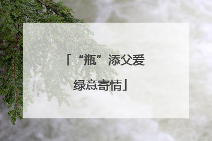 “瓶”添父爱 绿意寄情