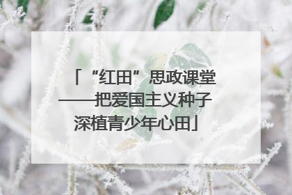 “红田”思政课堂——把爱国主义种子深植青少年心田