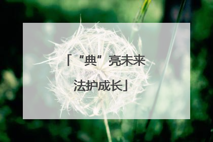 “典”亮未来 法护成长