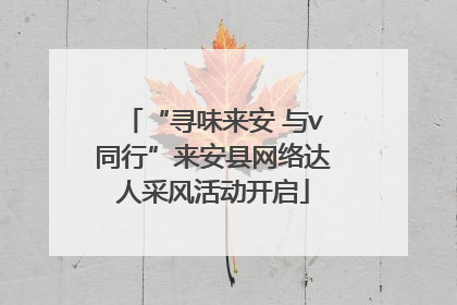 “寻味来安 与v同行”来安县网络达人采风活动开启