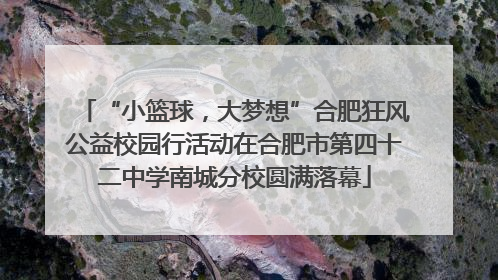 “小篮球，大梦想”合肥狂风公益校园行活动在合肥市第四十二中学南城分校圆满落幕