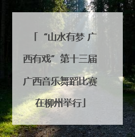 “山水有梦 广西有戏”第十三届广西音乐舞蹈比赛在柳州举行