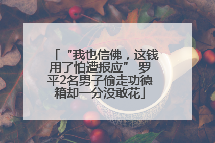 “我也信佛，这钱用了怕遭报应” 罗平2名男子偷走功德箱却一分没敢花