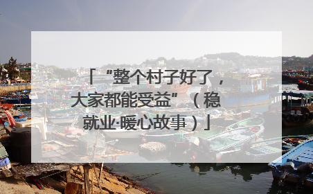 “整个村子好了，大家都能受益”（稳就业·暖心故事）