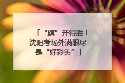 “旗”开得胜！沈阳考场外满眼尽是“好彩头”