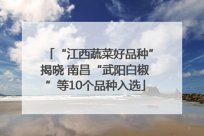 “江西蔬菜好品种”揭晓 南昌“武阳白椒”等10个品种入选
