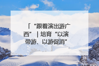 “跟着演出游广西”｜培育“以演带游、以游促消”文旅消费新生态