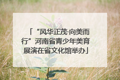 “风华正茂·向美而行”河南省青少年美育展演在省文化馆举办