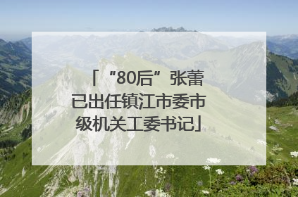 “80后”张蕾已出任镇江市委市级机关工委书记