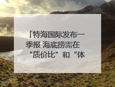 特海国际发布一季报 海底捞需在“质价比”和“体验感”中找到平衡｜新经济观察