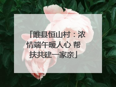 睢县恒山村：浓情端午暖人心 帮扶共建一家亲