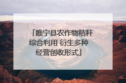 睢宁县农作物秸秆综合利用 衍生多种经营创收形式