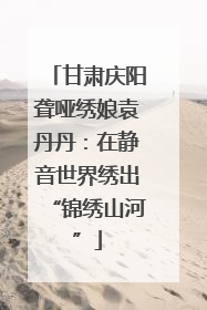 甘肃庆阳聋哑绣娘袁丹丹：在静音世界绣出“锦绣山河”