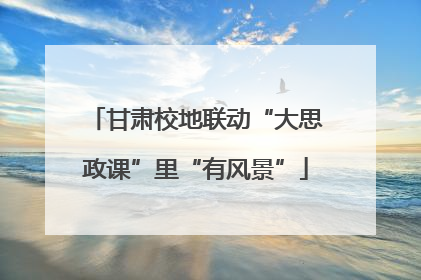 甘肃校地联动“大思政课”里“有风景”
