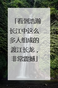 看到浩瀚长江中这么多人组成的渡江长龙，非常震撼