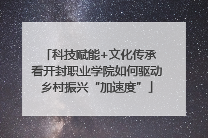 科技赋能+文化传承 看开封职业学院如何驱动乡村振兴“加速度”