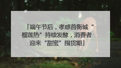 端午节后，孝感首衡城“榴莲热”持续发酵，消费者迎来“甜蜜”囤货期