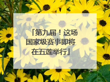 第九届！这场国家级赛事即将在五莲举行