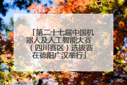 第二十七届中国机器人及人工智能大赛（四川赛区）选拔赛在德阳广汉举行