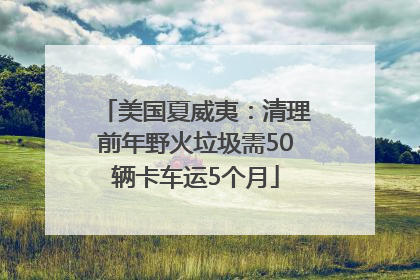 美国夏威夷：清理前年野火垃圾需50辆卡车运5个月