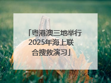 粤港澳三地举行2025年海上联合搜救演习