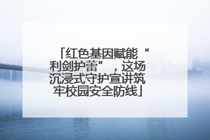红色基因赋能“利剑护蕾”，这场沉浸式守护宣讲筑牢校园安全防线
