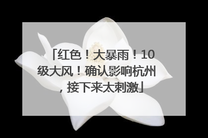 红色！大暴雨！10级大风！确认影响杭州，接下来太刺激