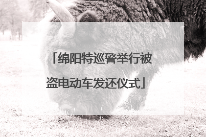绵阳特巡警举行被盗电动车发还仪式