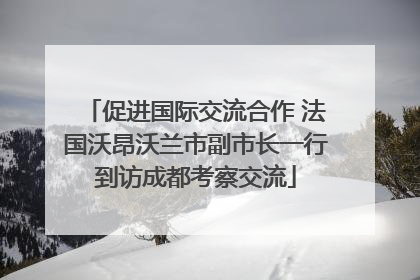 促进国际交流合作 法国沃昂沃兰市副市长一行到访成都考察交流