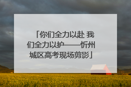 你们全力以赴 我们全力以护——忻州城区高考现场剪影