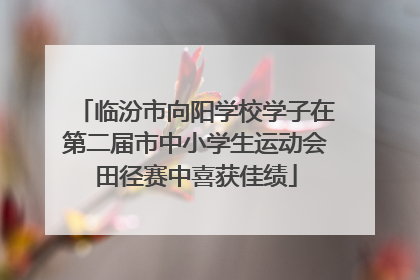 临汾市向阳学校学子在第二届市中小学生运动会田径赛中喜获佳绩