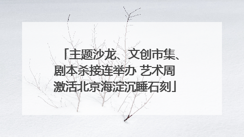 主题沙龙、文创市集、剧本杀接连举办 艺术周激活北京海淀沉睡石刻