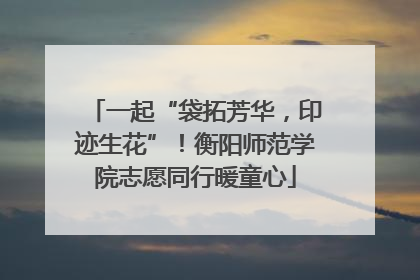 一起“袋拓芳华，印迹生花”！衡阳师范学院志愿同行暖童心