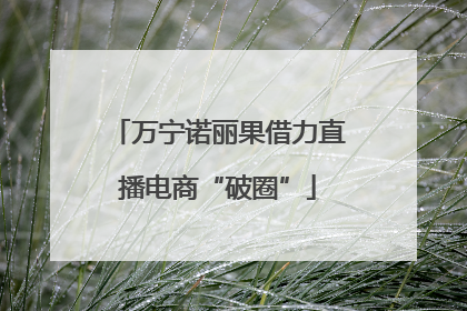 万宁诺丽果借力直播电商“破圈”