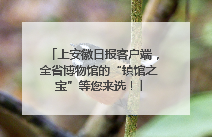 上安徽日报客户端，全省博物馆的“镇馆之宝”等您来选！
