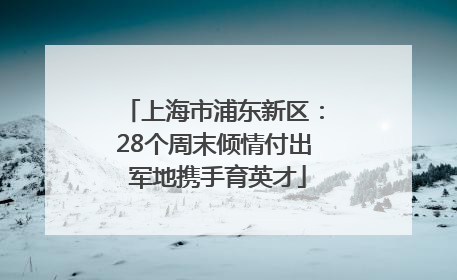 上海市浦东新区：28个周末倾情付出 军地携手育英才