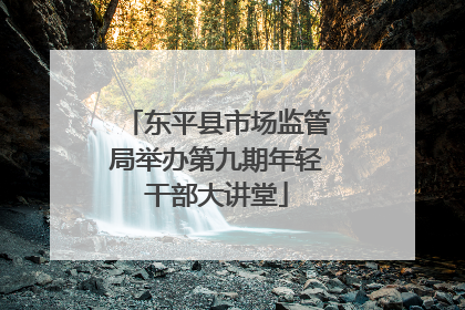 东平县市场监管局举办第九期年轻干部大讲堂