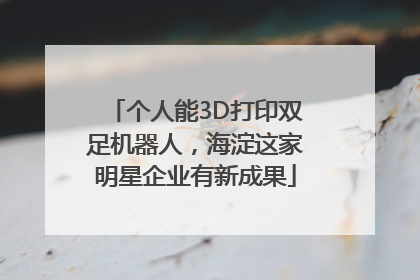 个人能3D打印双足机器人，海淀这家明星企业有新成果