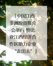 中国江西-非洲投资推介会举行 赞比亚江西经济合作区助力企业“走出去”