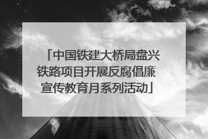 中国铁建大桥局盘兴铁路项目开展反腐倡廉宣传教育月系列活动