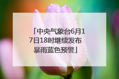 中央气象台6月17日18时继续发布暴雨蓝色预警