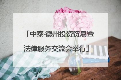 中泰·德州投资贸易暨法律服务交流会举行