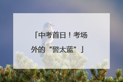 中考首日！考场外的“警太蓝”