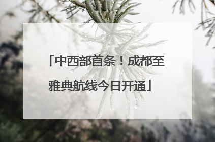 中西部首条！成都至雅典航线今日开通