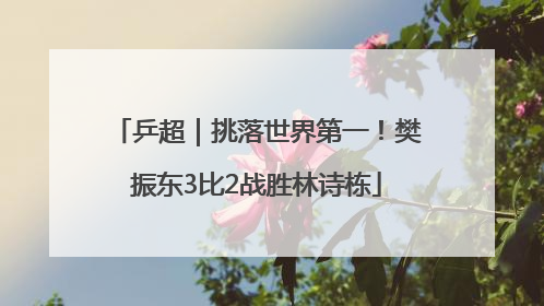 乒超｜挑落世界第一！樊振东3比2战胜林诗栋