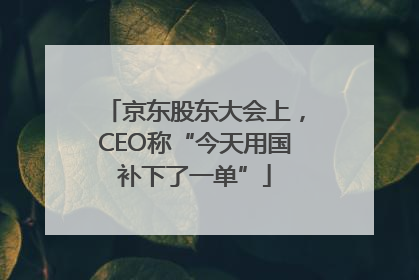 京东股东大会上，CEO称“今天用国补下了一单”