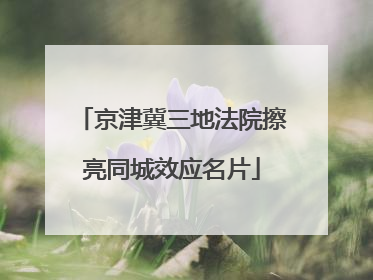 京津冀三地法院擦亮同城效应名片