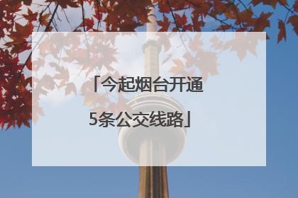 今起烟台开通5条公交线路