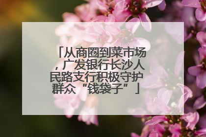 从商圈到菜市场，广发银行长沙人民路支行积极守护群众“钱袋子”