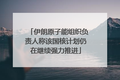 伊朗原子能组织负责人称该国核计划仍在继续强力推进